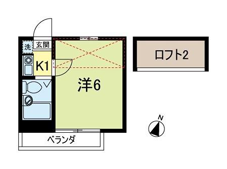 ニューハイム(1K/1階)の間取り写真