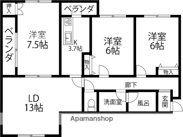 クリオ円光寺(3LDK/3階)の間取り写真