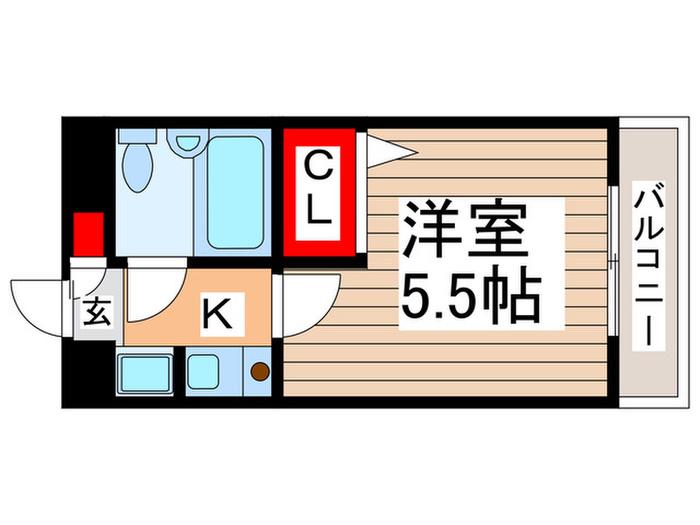 ジョイフル南流山(1K/1階)の間取り写真