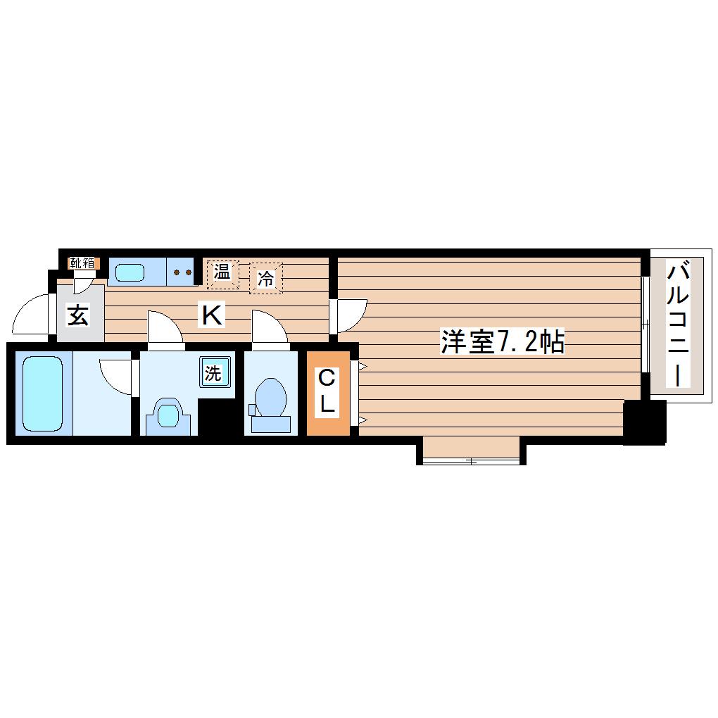 CLAIR.S(1K/7階)の間取り写真