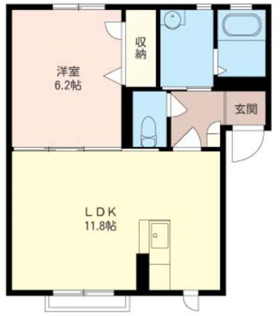エメロードA(1LDK/1階)の間取り写真