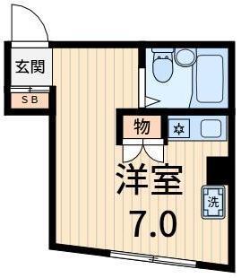 フェスティナレンテSATO(ワンルーム/1階)の間取り写真