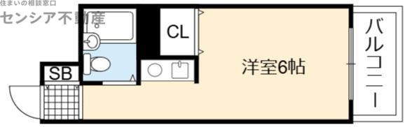 Jクレスト関目(ワンルーム/3階)の間取り写真