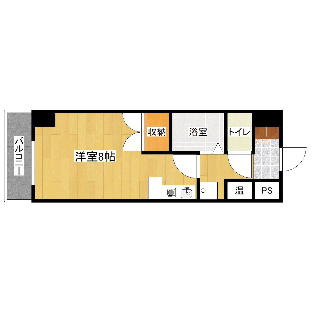 アクセス北方(ワンルーム/9階)の間取り写真