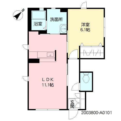 シャーメゾンSF(1LDK/1階)の間取り写真