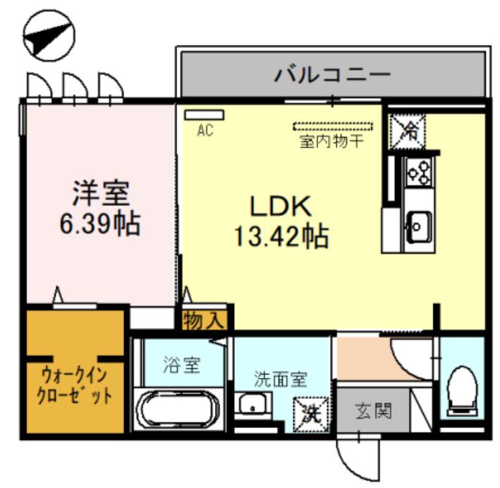 RESPLANDOR(1LDK/2階)の間取り写真