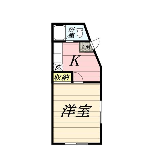 第一コーポ秀美(1K/1階)の間取り写真