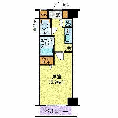 リヴシティ新宿壱番館(1K/3階)の間取り写真