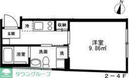 JASPER KOMAZAWADAIGAKU(1K/4階)の間取り写真