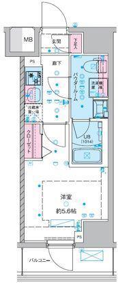 GENOVIA西川口III(1K/4階)の間取り写真