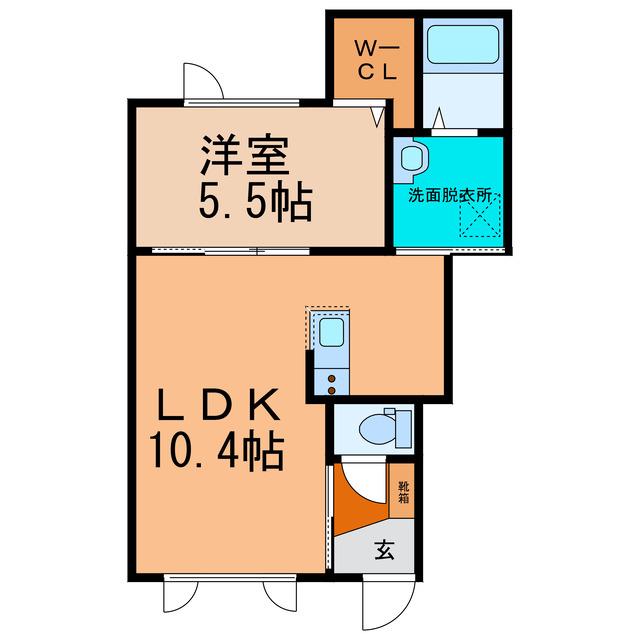 LETOIT FRIEDE(1LDK/1階)の間取り写真