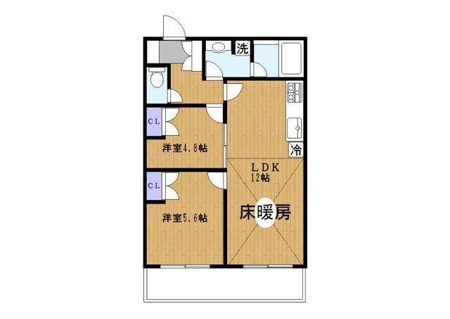 ブランズタワー南千住(2LDK/7階)の間取り写真