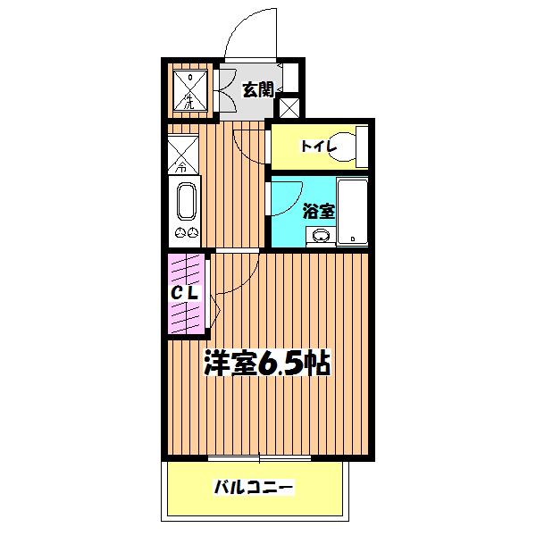 スパシエ八王子クレストタワー(1K/13階)の間取り写真