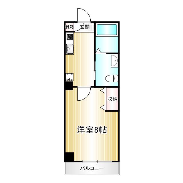 メゾンドバロン目白(1K/2階)の間取り写真