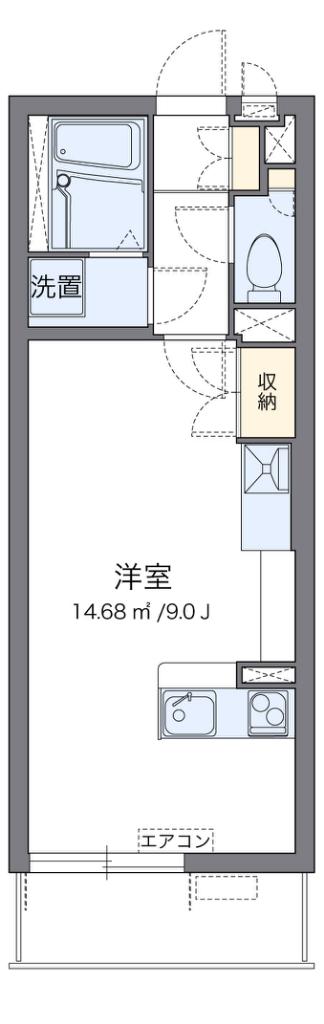 ミランダセレッソサード(ワンルーム/1階)の間取り写真