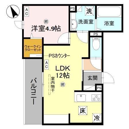 FT.RECOLTE(1LDK/1階)の間取り写真