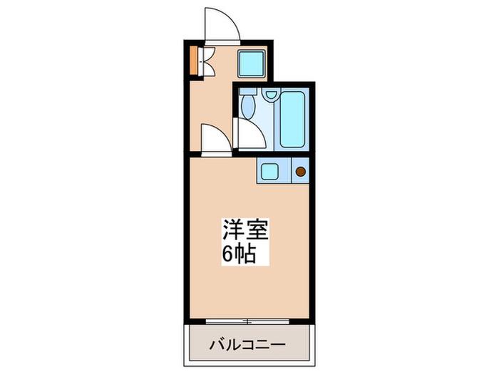メープルオンザヒル(ワンルーム/1階)の間取り写真