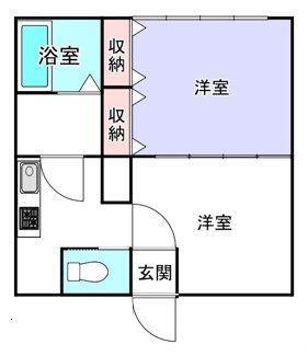 一心ビル(1LDK/3階)の間取り写真