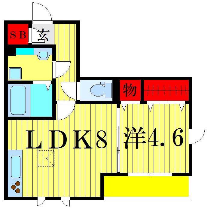 ブリーズ綾瀬(1LDK/3階)の間取り写真