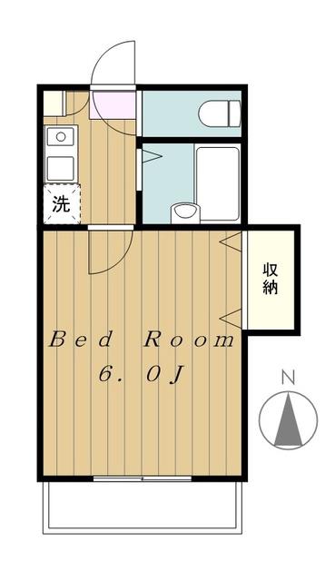 セレンディップ(1K/2階)の間取り写真
