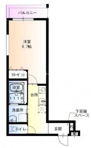 フジパレス高井田西V番館(1K/3階)の間取り写真