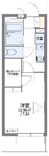 レオパレスリバーパーク(1K/2階)の間取り写真