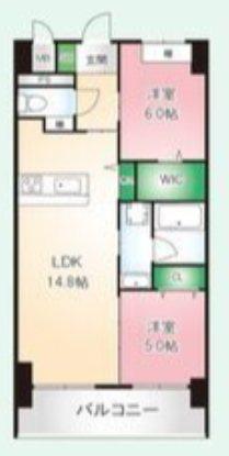 レントリリー御器所(2LDK/2階)の間取り写真