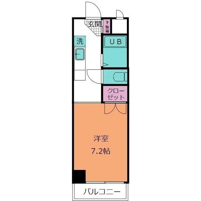 コンフォルトハイツ新宿(ワンルーム/3階)の間取り写真