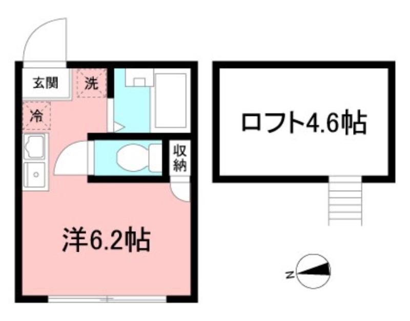 コーワ曙町II(ワンルーム/2階)の間取り写真