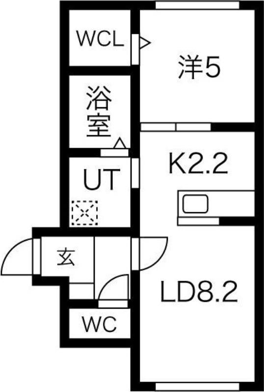 MTガーデンイースト II(1LDK/1階)の間取り写真
