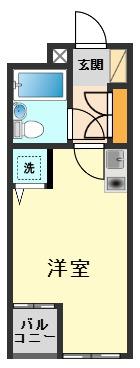 アーバンヒルズ高砂(ワンルーム/2階)の間取り写真