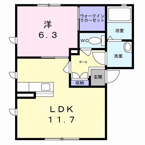エピローグ(1LDK/2階)の間取り写真