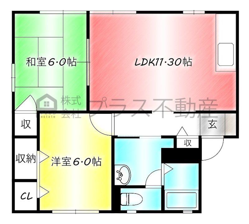 プロスペラーレ・OTTO C棟(2LDK/2階)の間取り写真