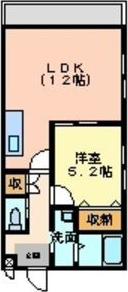 ドエール住吉C(1LDK/1階)の間取り写真