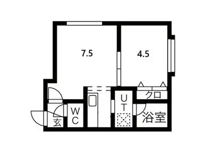 サンコート稲積公園III(1LDK/2階)の間取り写真