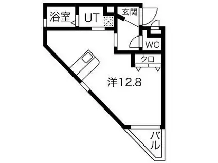 レジデンス幸田駅前(ワンルーム/3階)の間取り写真