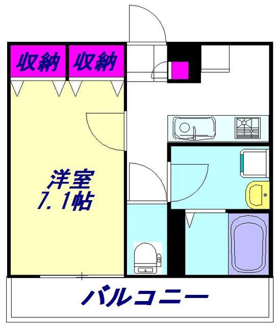 リブリ・芝富士(1K/2階)の間取り写真