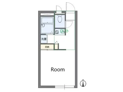 メゾンロイズ日乃出(ワンルーム/2階)の間取り写真