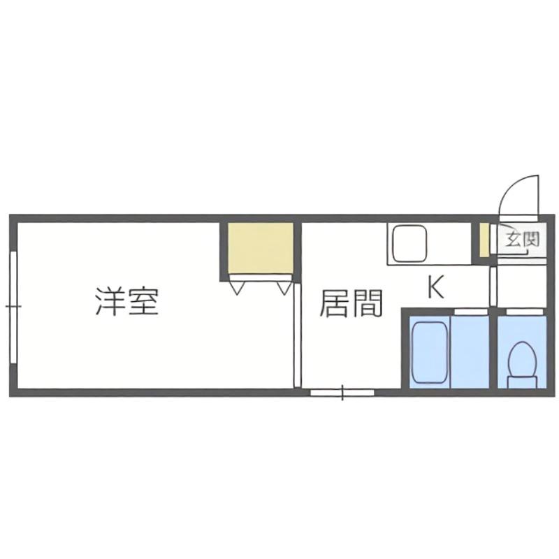 プルミエ501(1DK/4階)の間取り写真