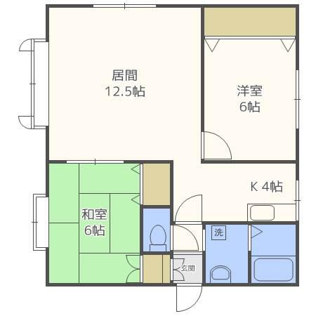 メゾンNK(2LDK/2階)の間取り写真