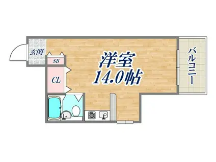 サンコール魚崎(ワンルーム/4階)の間取り写真