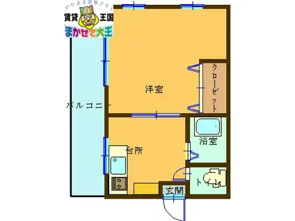 ハイツドミール(1K/3階)の間取り写真