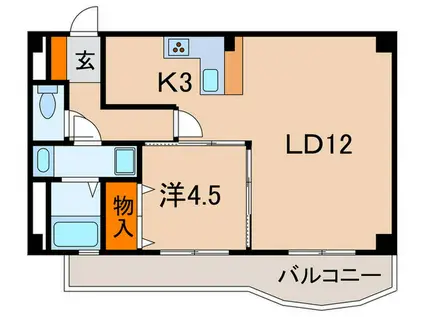 I LE DU ELYSIAN ASHIYA(1LDK/2階)の間取り写真