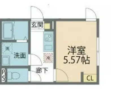 カインドネス蕨V(1K/1階)の間取り写真