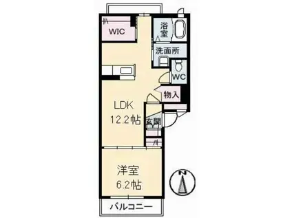 MIRABELL(1LDK/3階)の間取り写真