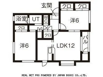 エスペランス(2LDK/2階)の間取り写真