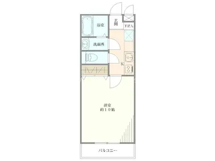 エトリエ紫竹山(1K/3階)の間取り写真