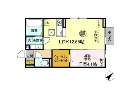 SERA(1LDK/1階)の間取り写真