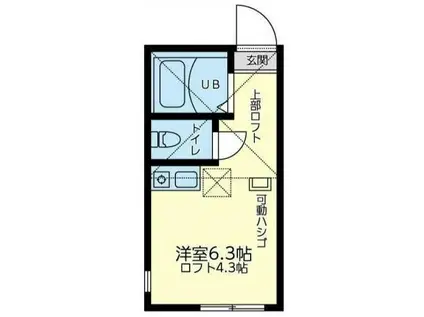 ユナイト星川メリーフィールド(ワンルーム/1階)の間取り写真