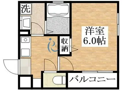 WINDBELL平野本町(1K/2階)の間取り写真